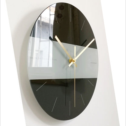 Reloj de Pared Redondo Minimalista con Vidrio Templado
