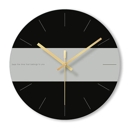 Reloj de Pared Redondo Minimalista con Vidrio Templado